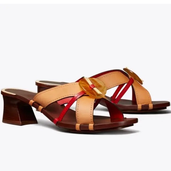 Tory burch knotted heeled sandal 8.5